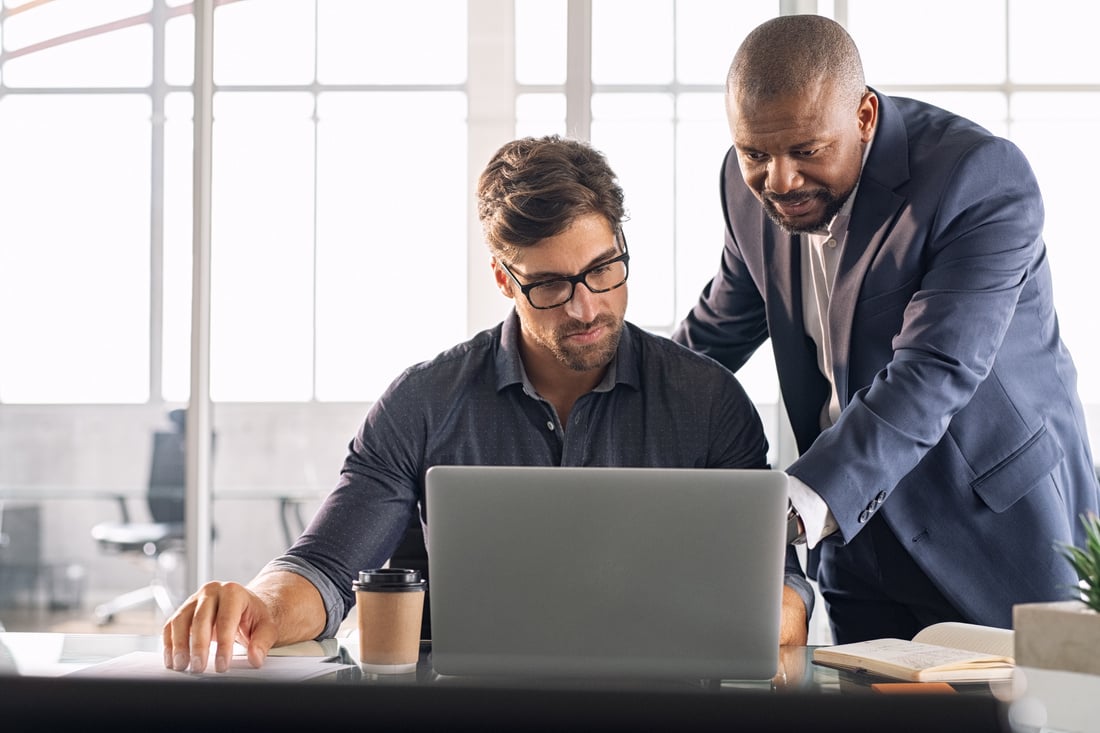 Leadership Working with His Employee